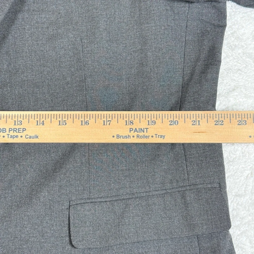 JF J. Ferrar Mens 46R 38/32 Suit Set Grey Spandex Slim Fit Professional Blazer